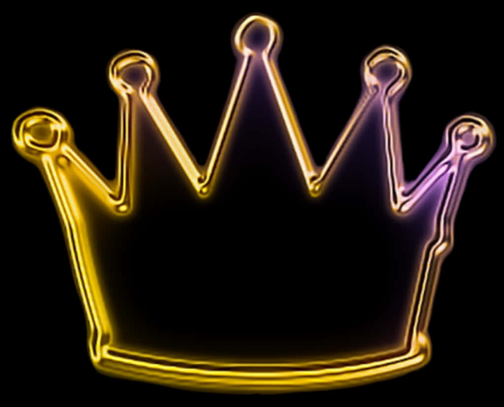 Neon Glow Princess Crown PNG