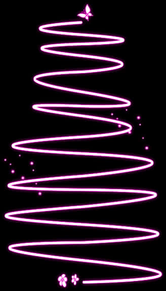 Neon Glow Spiral Christmas Tree PNG