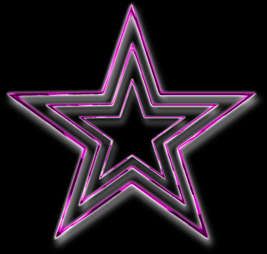 Neon Glow Star Graphic PNG