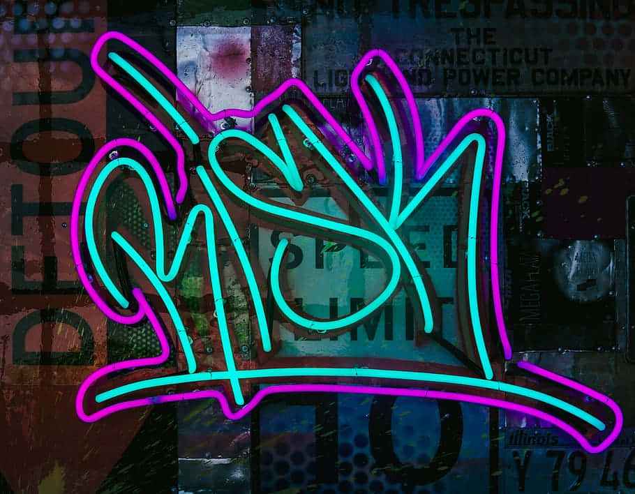 Neon Graffiti Artwork Wallpaper