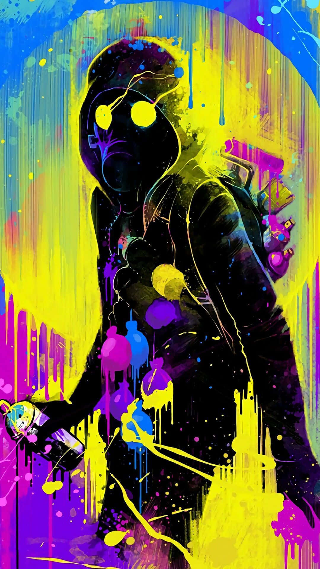Neon Graffiti Astronaut Artwork Wallpaper