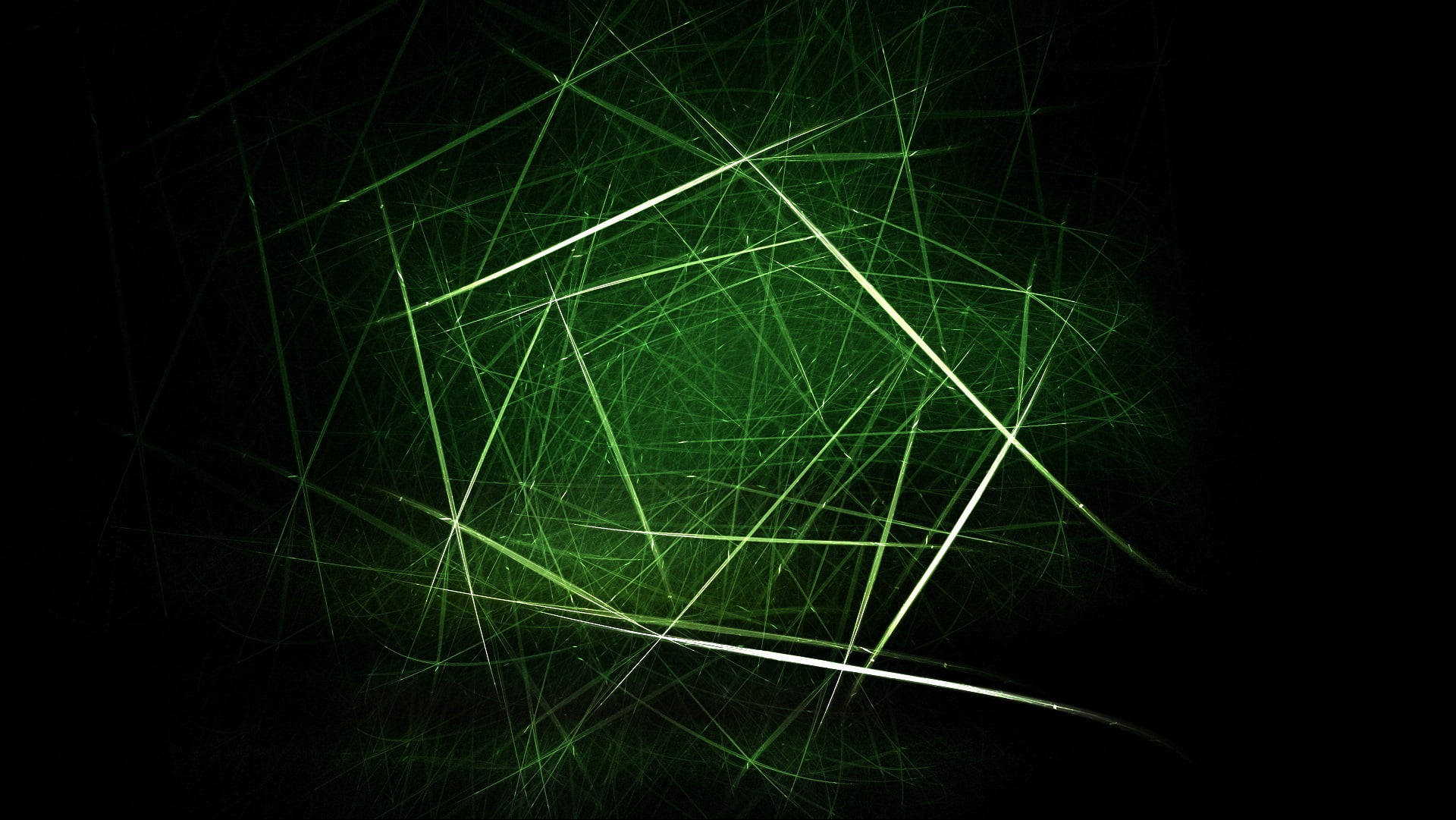 Neon Green Abstract Lines Wallpaper