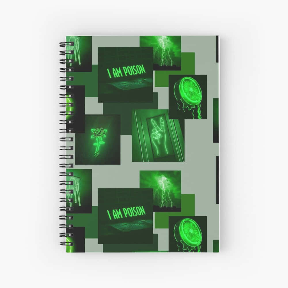 Vibrant Neon Green Aesthetic Background