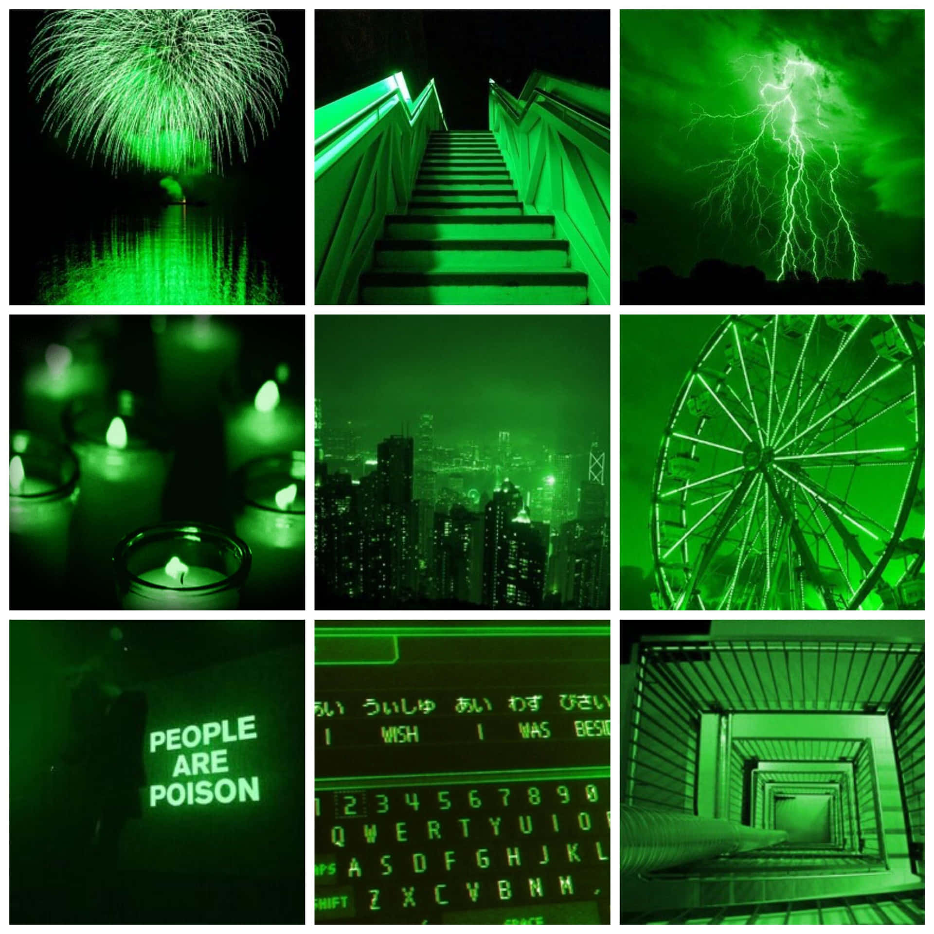 Fundoestético Em Neon Verde Com Medida De 2828 X 2828