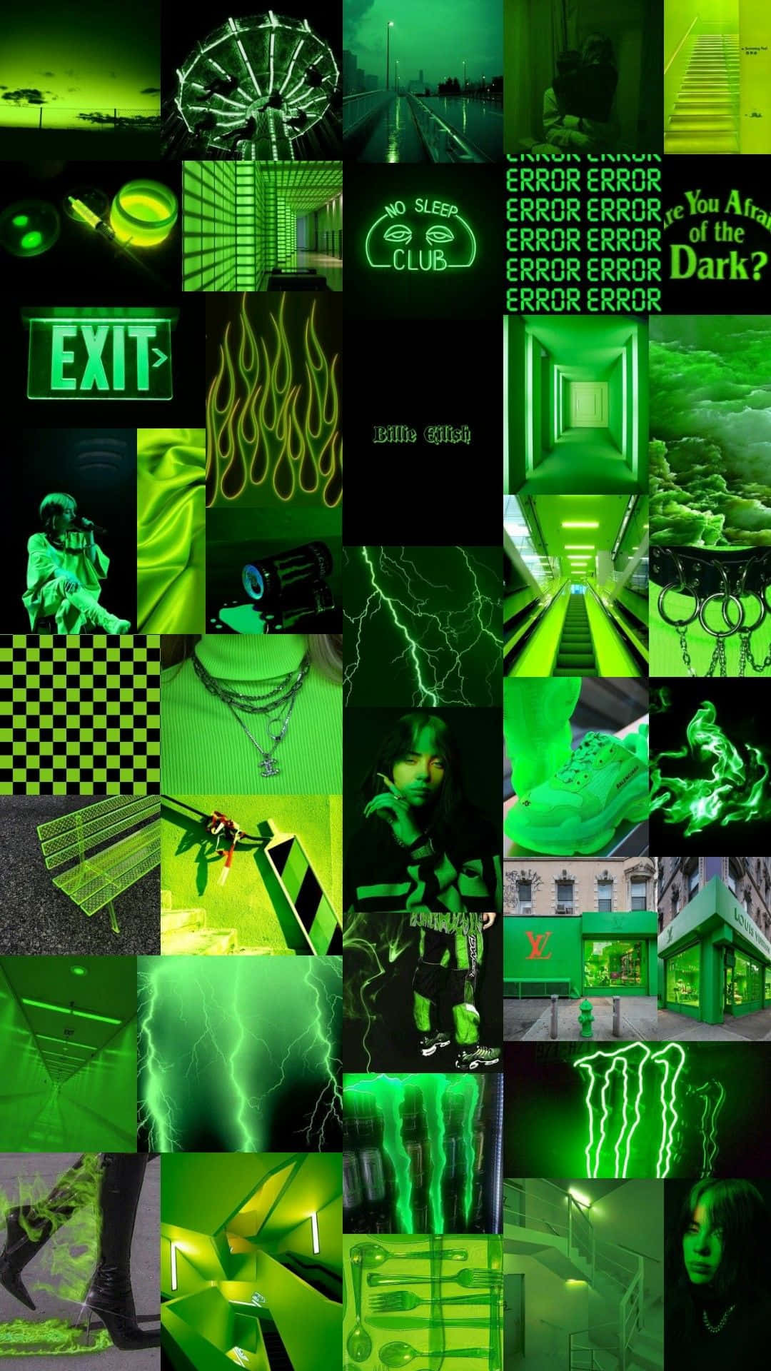 Get inspired by the neon green aesthetic and decorate your desktop Wallpaper