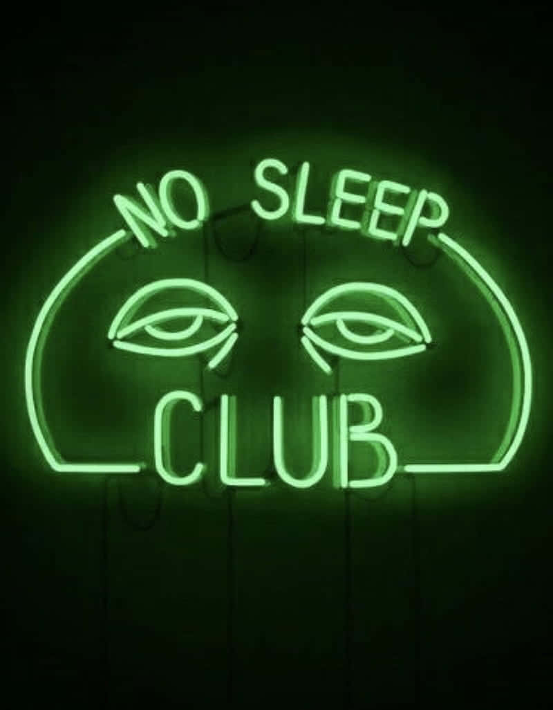 Download No Sleep Club Neon Sign Wallpaper | Wallpapers.com