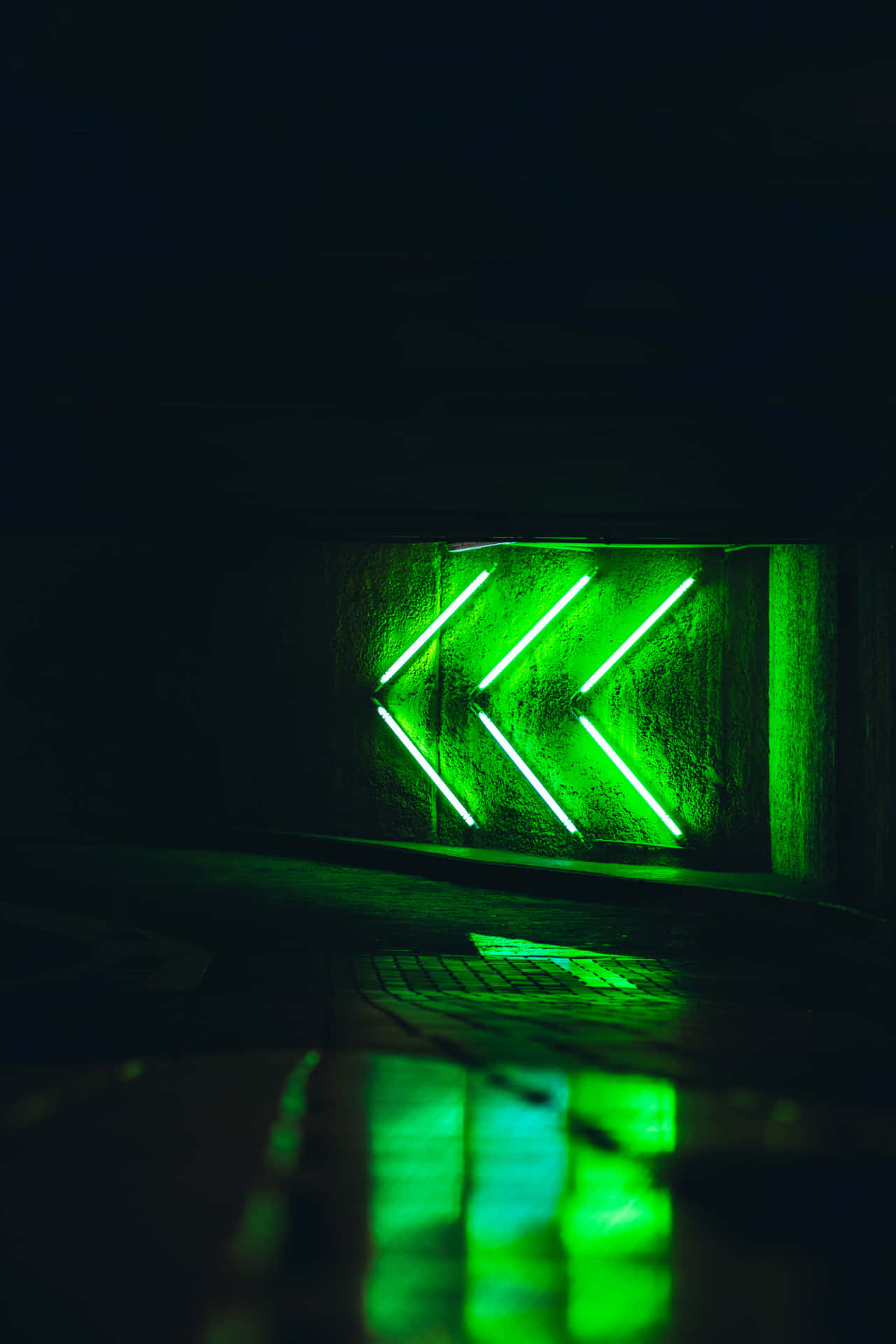Unlock Aesthetic Fluidity With This Neon Green Desktop Wallpaper