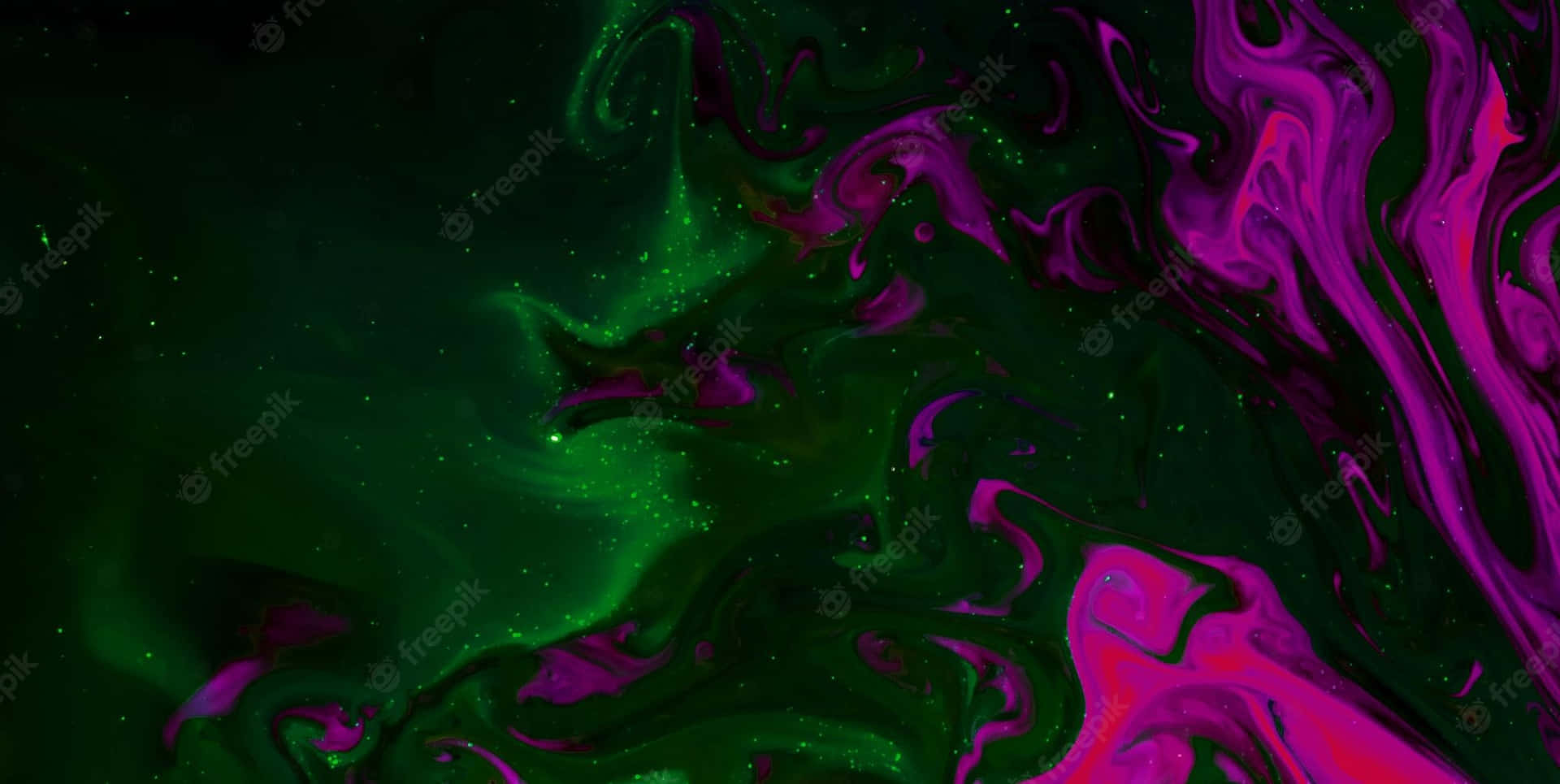 Tvålivliga Färger - Lila Och Neongrön - Skapar En Iögonfallande Kombination. Wallpaper