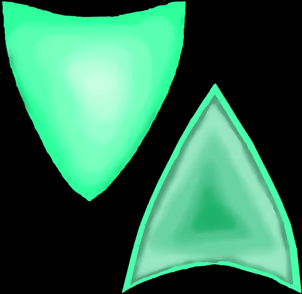 Neon Green Cat Ears Illustration PNG