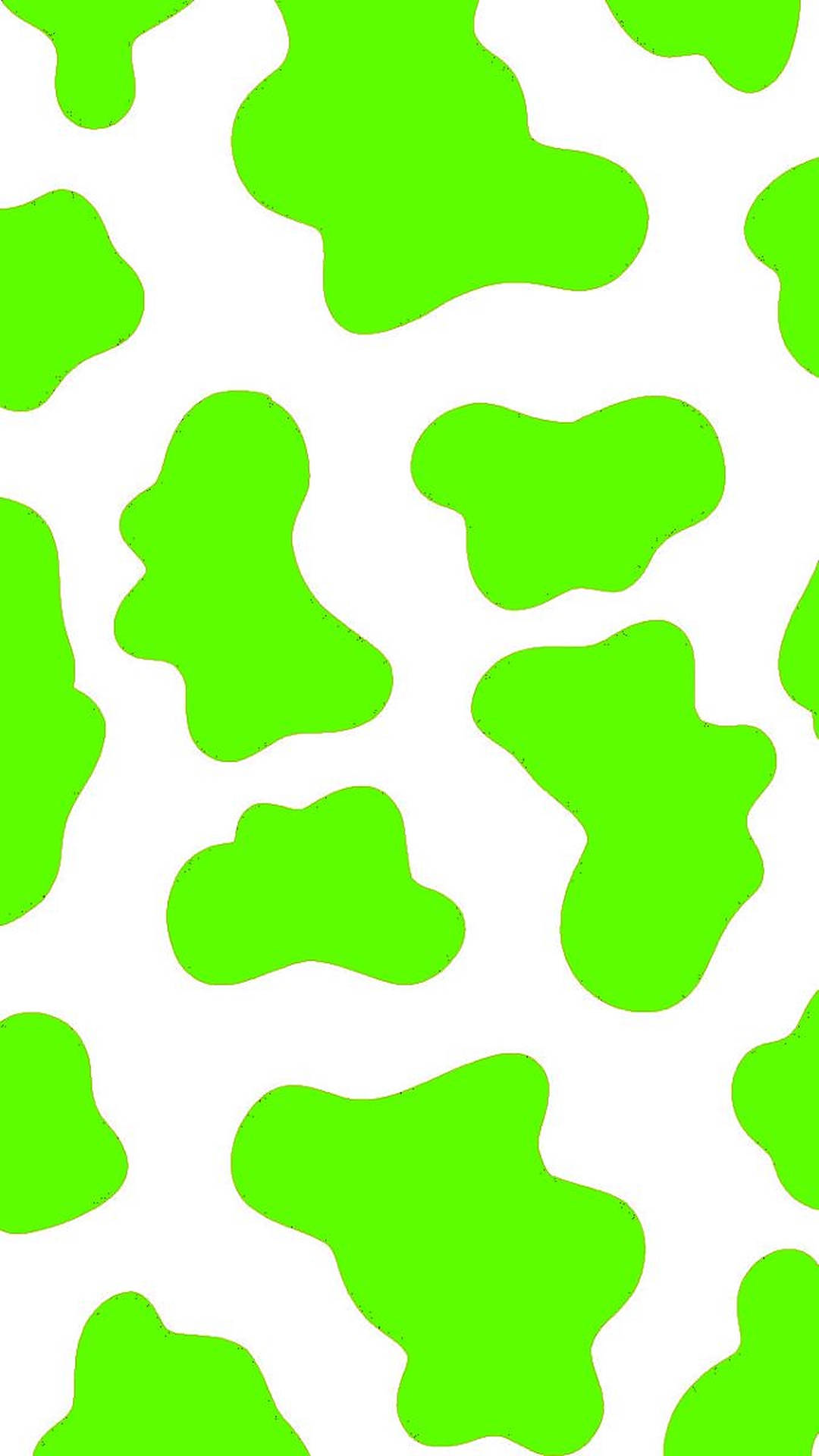 Neon Green Cow Print Wallpaper