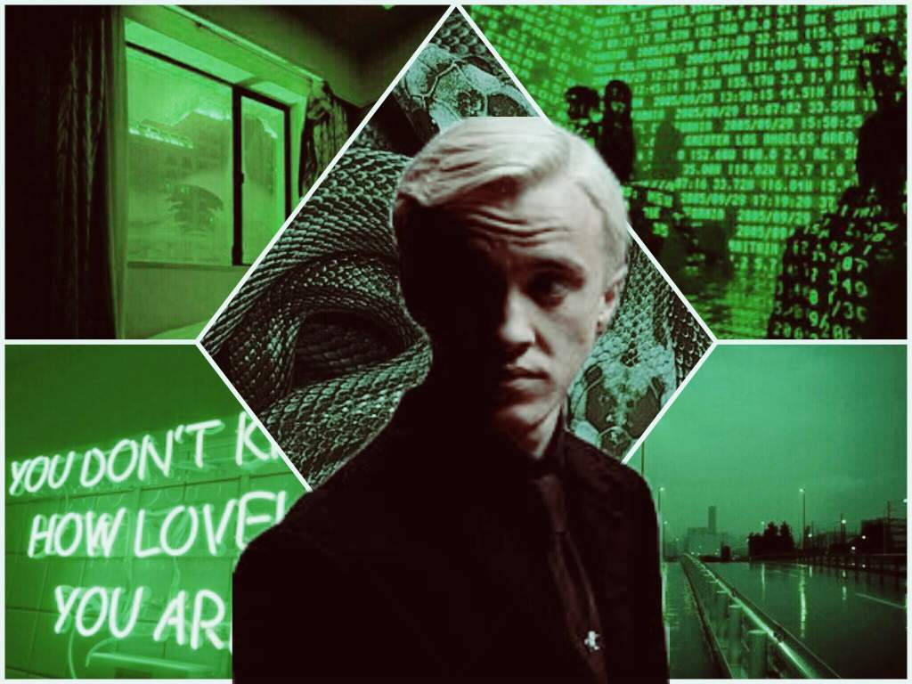 Neon Green Draco Malfoy Aesthetic Wallpaper