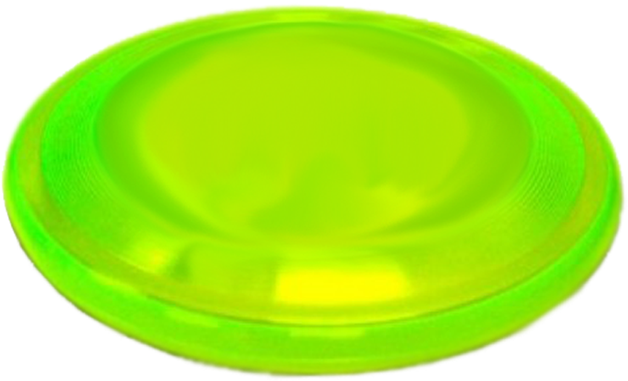 Neon Green Frisbee Disc PNG
