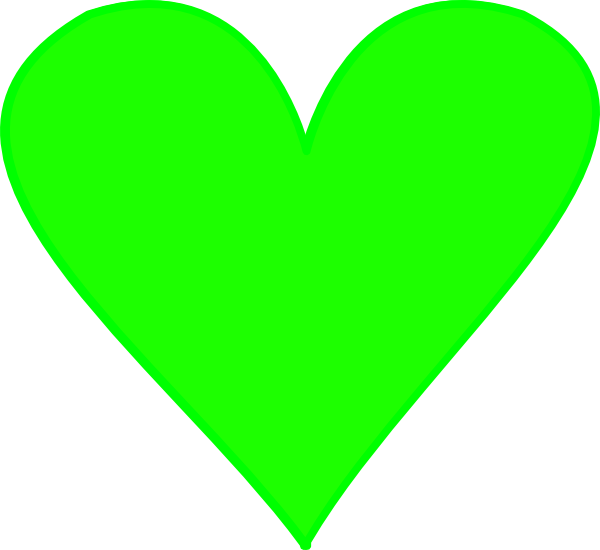 Neon Green Heart Transparent Background.png PNG