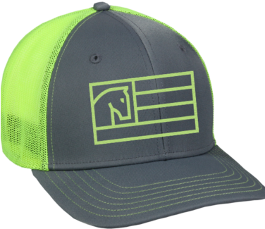 Neon Green Horse Logo Cap PNG
