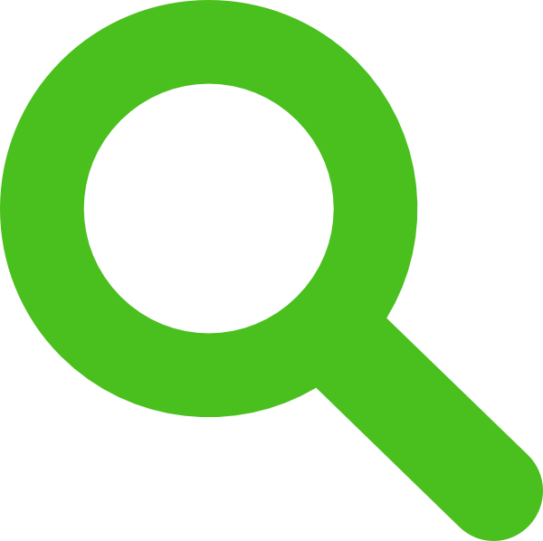 Neon Green Magnifying Glass Icon PNG
