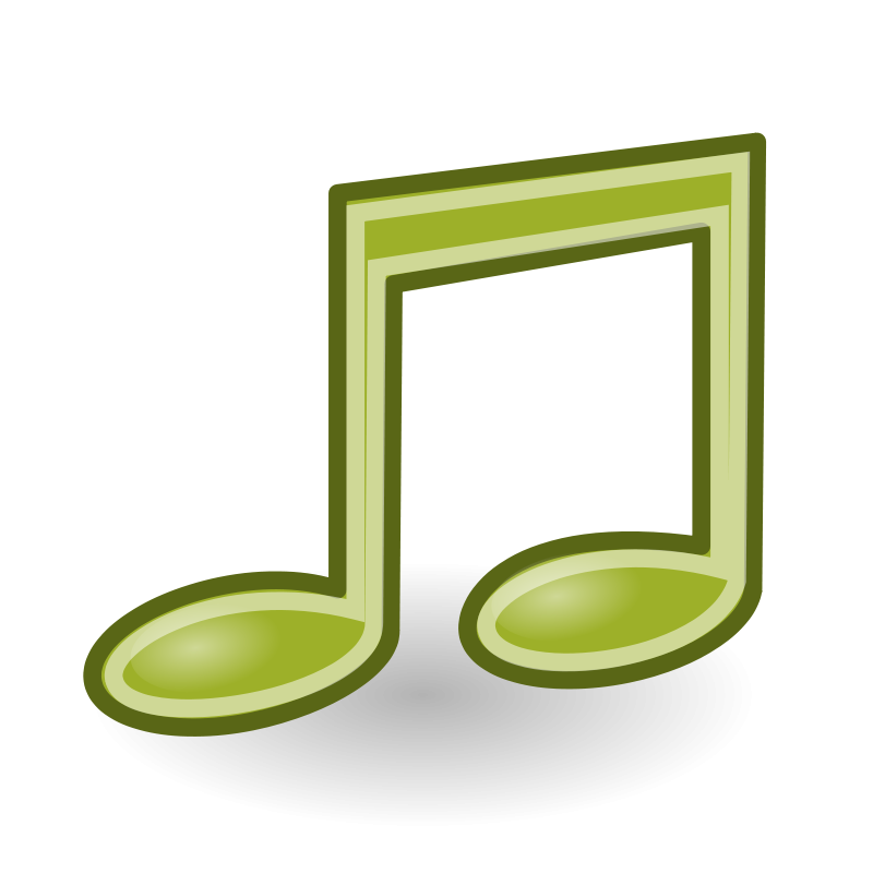 Neon Green Music Note PNG