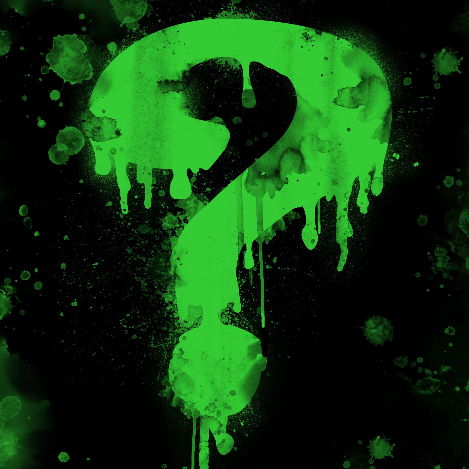 Neon Green Mystery Splash Wallpaper