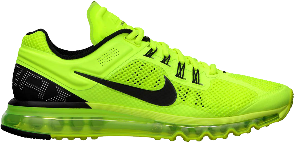Neon Green Nike Air Max Sneaker PNG