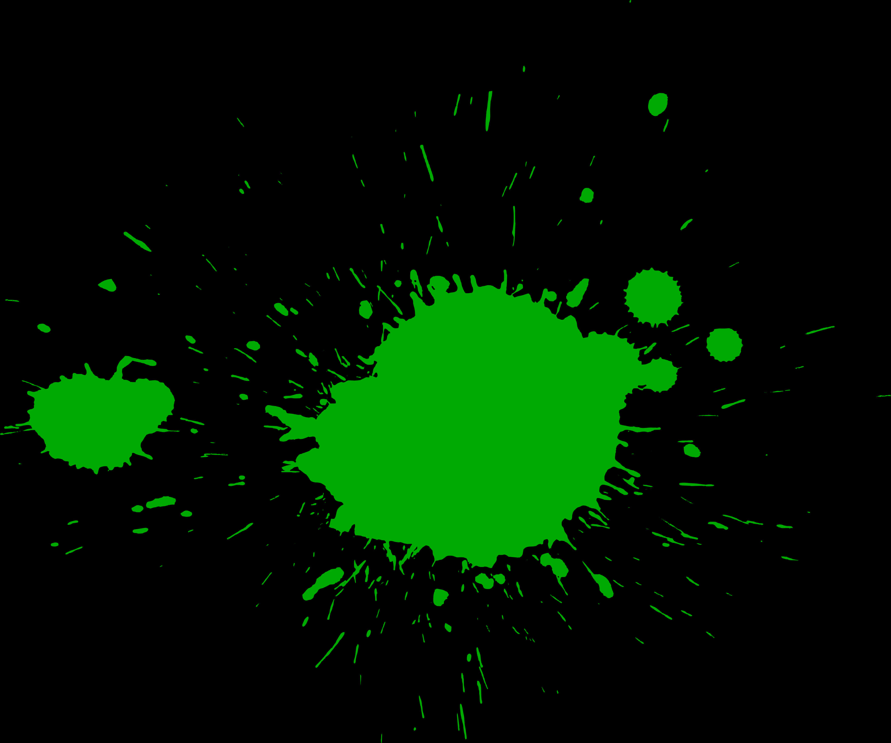 Neon Green Paint Splatter PNG