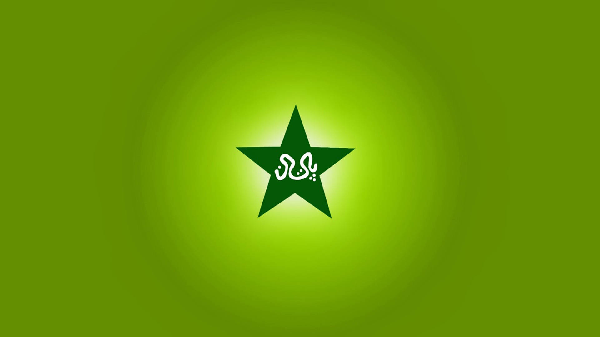 Logotipode Críquet De Pakistán En Verde Neón. Fondo de pantalla
