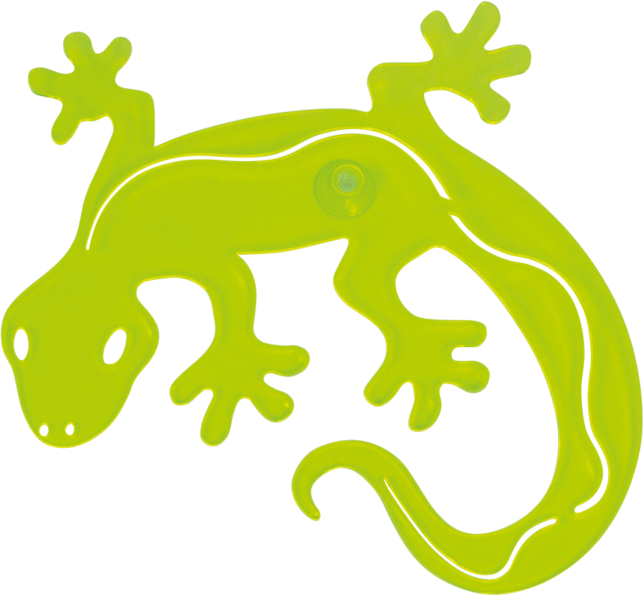 Neon Green Plastic Gecko Toy PNG