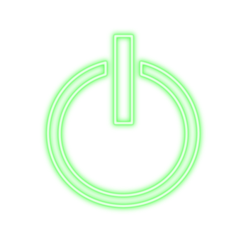 Neon Green Power Symbol PNG