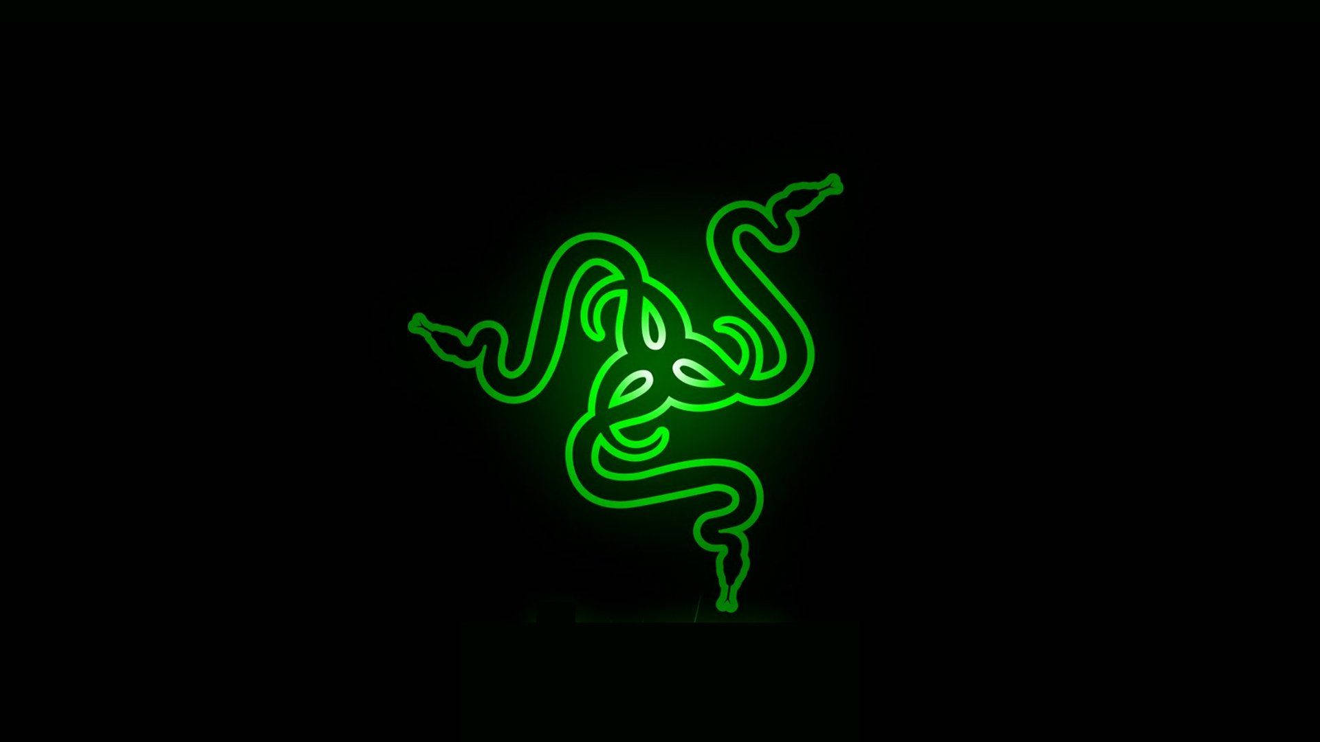 Neon Green Razer Gaming Laptop Logo Wallpaper