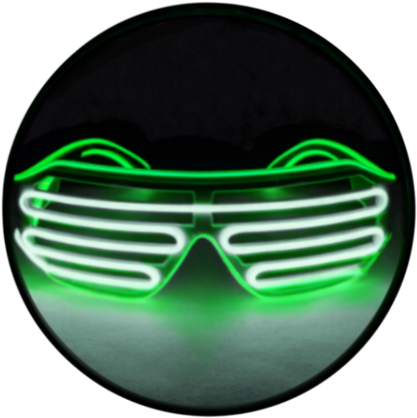 Neon Green Shutter Shades PNG