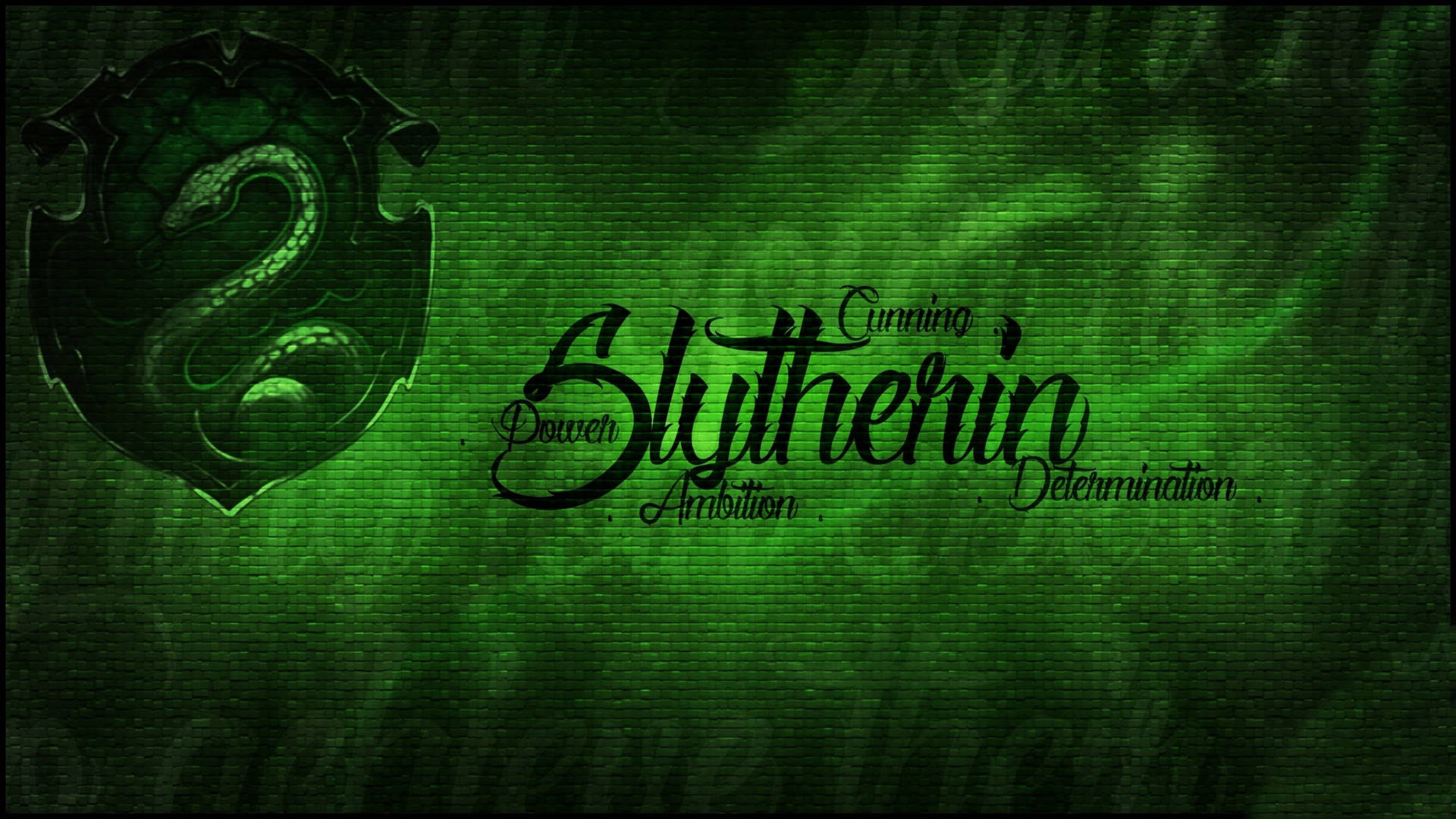 Neon Green Slytherin Logo Wallpaper