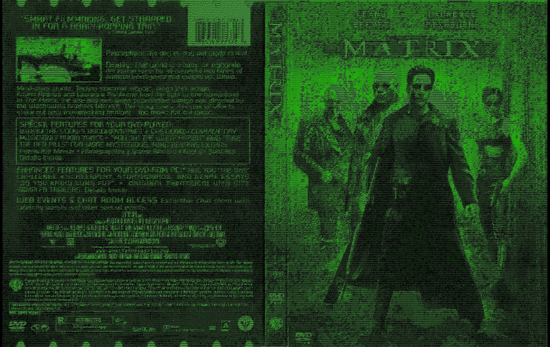 Step into a world of mystery and intrigue with The Matrix - DVD cover Wallpaper