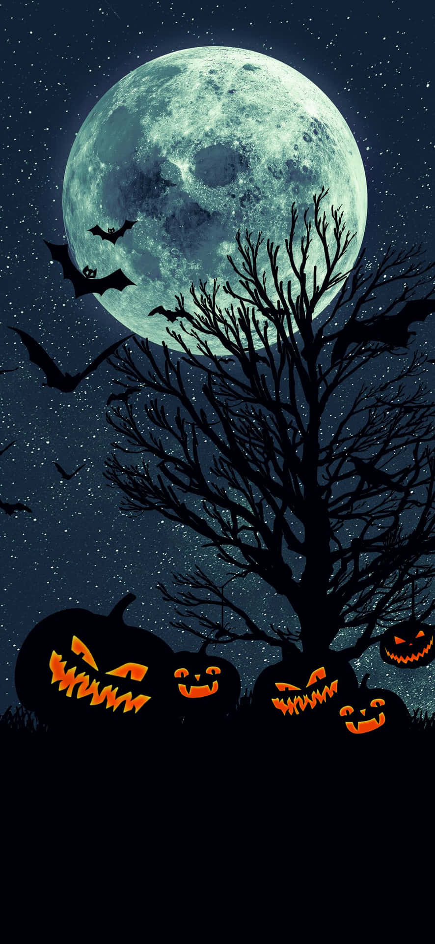 Embrace the Neon Color of Halloween Wallpaper