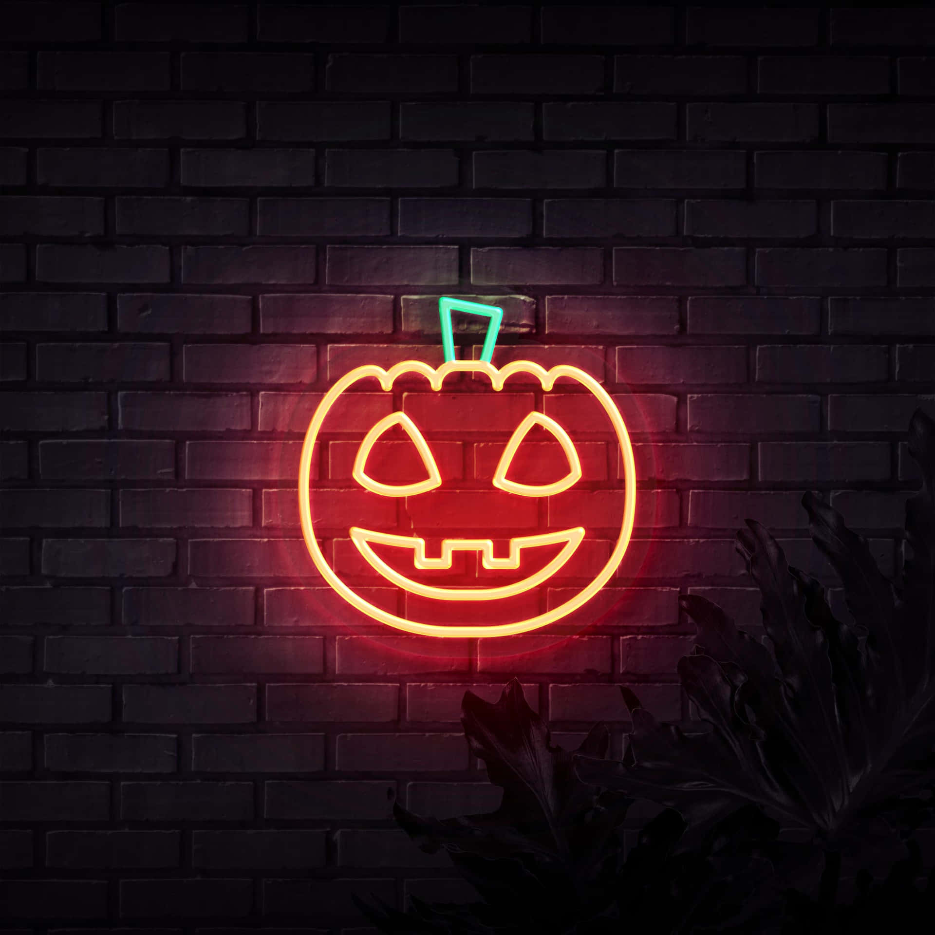 Celebrate Halloween with Neon Lights! Wallpaper