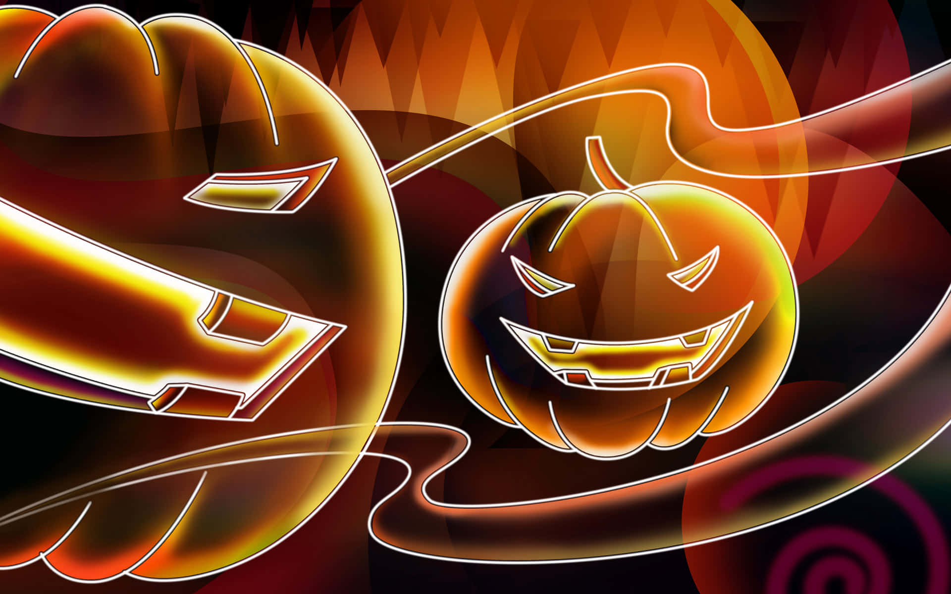 ¡prepáratepara La Fiesta De Halloween Con Un Toque Neón! Fondo de pantalla