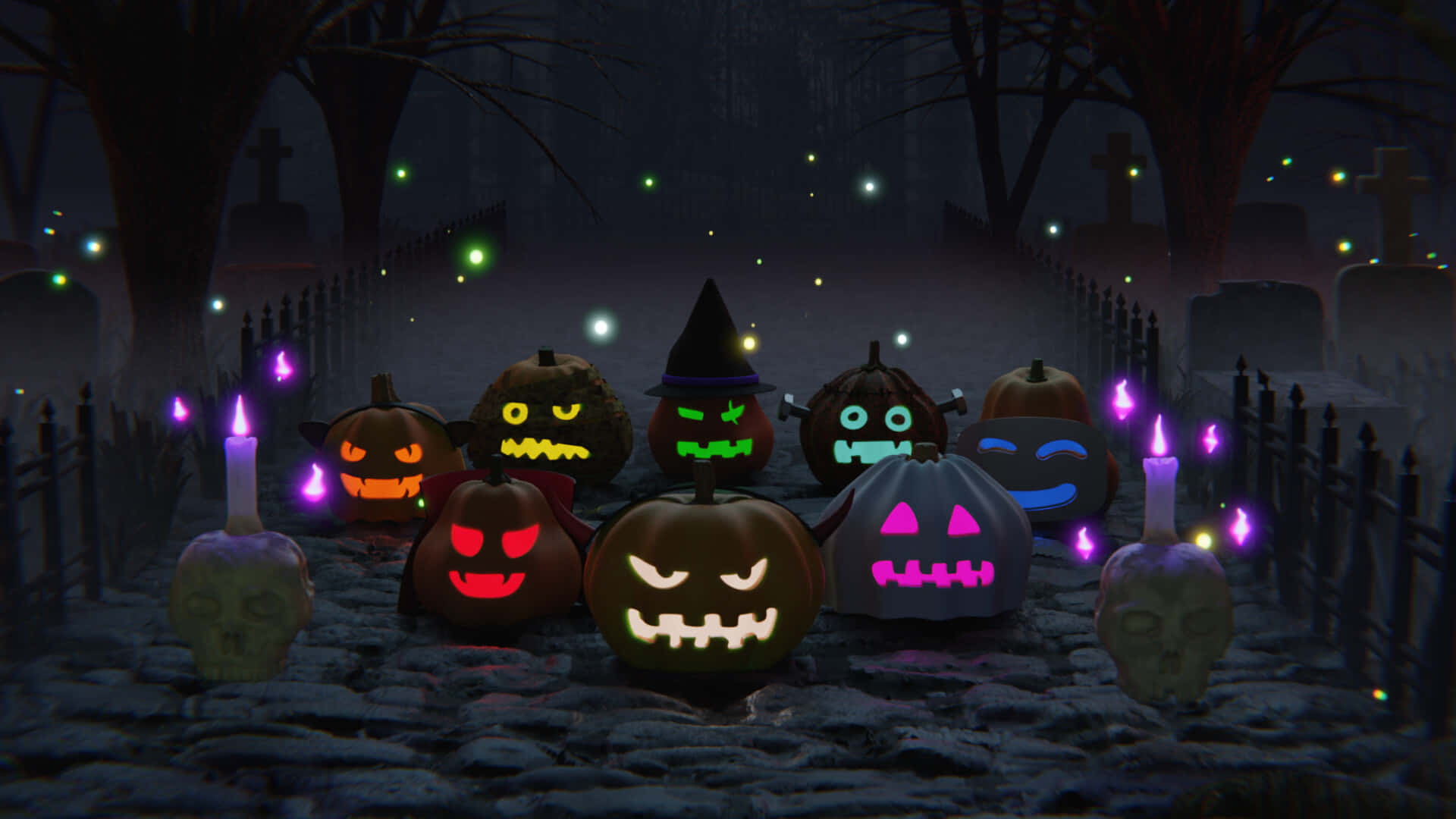 Image  Brighten Up Halloween with Neon Colors Wallpaper