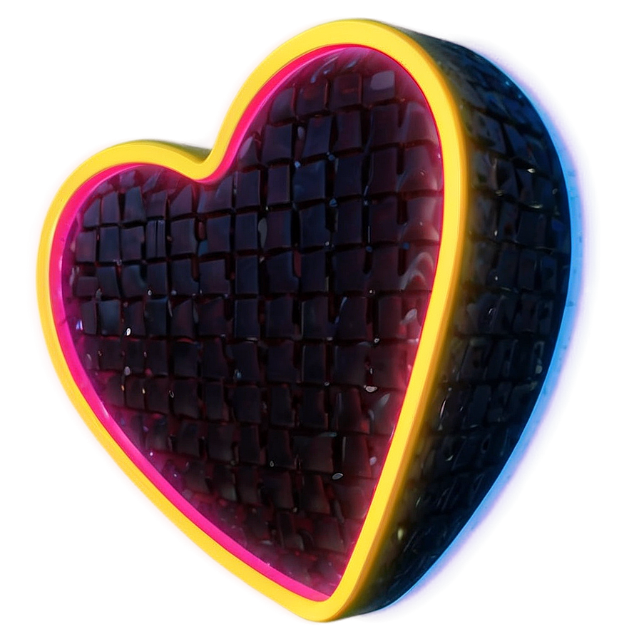 Neon Heart A PNG