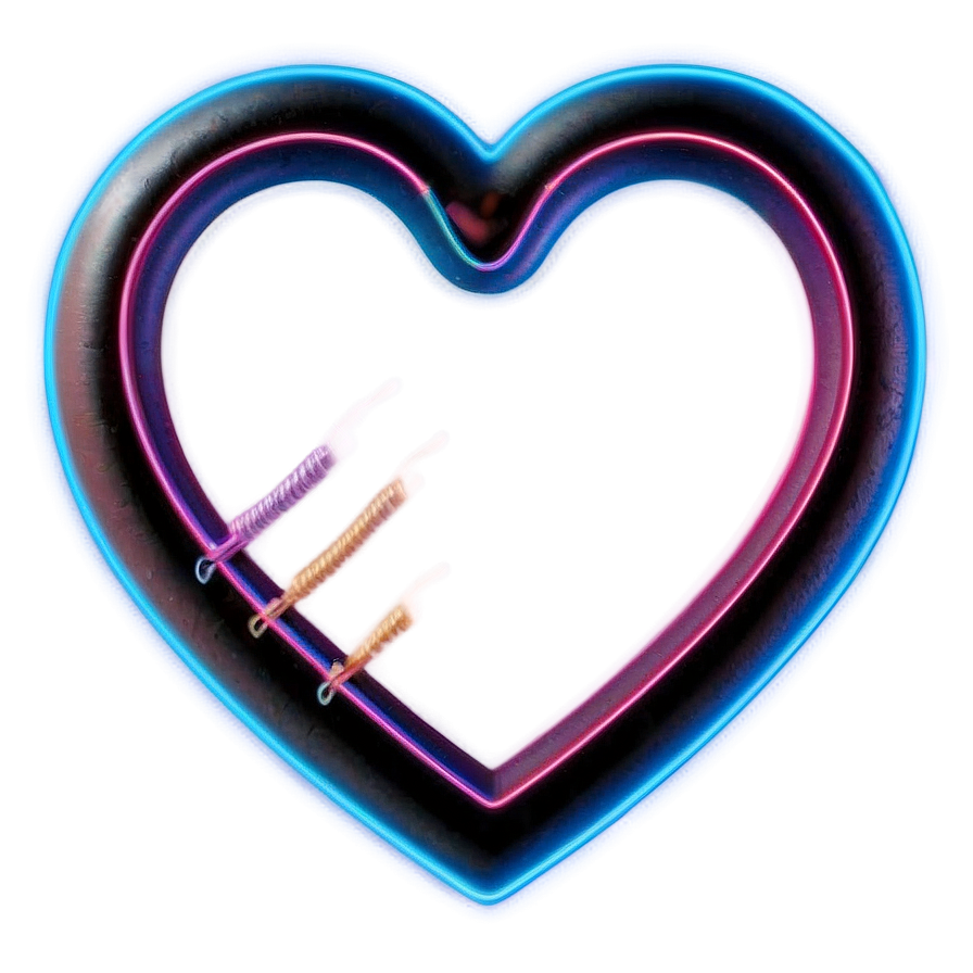 Neon Heart B PNG