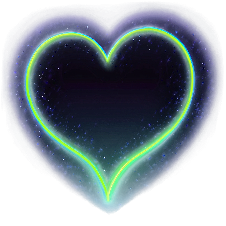 Neon Heart Clipart Glow Png 24 PNG