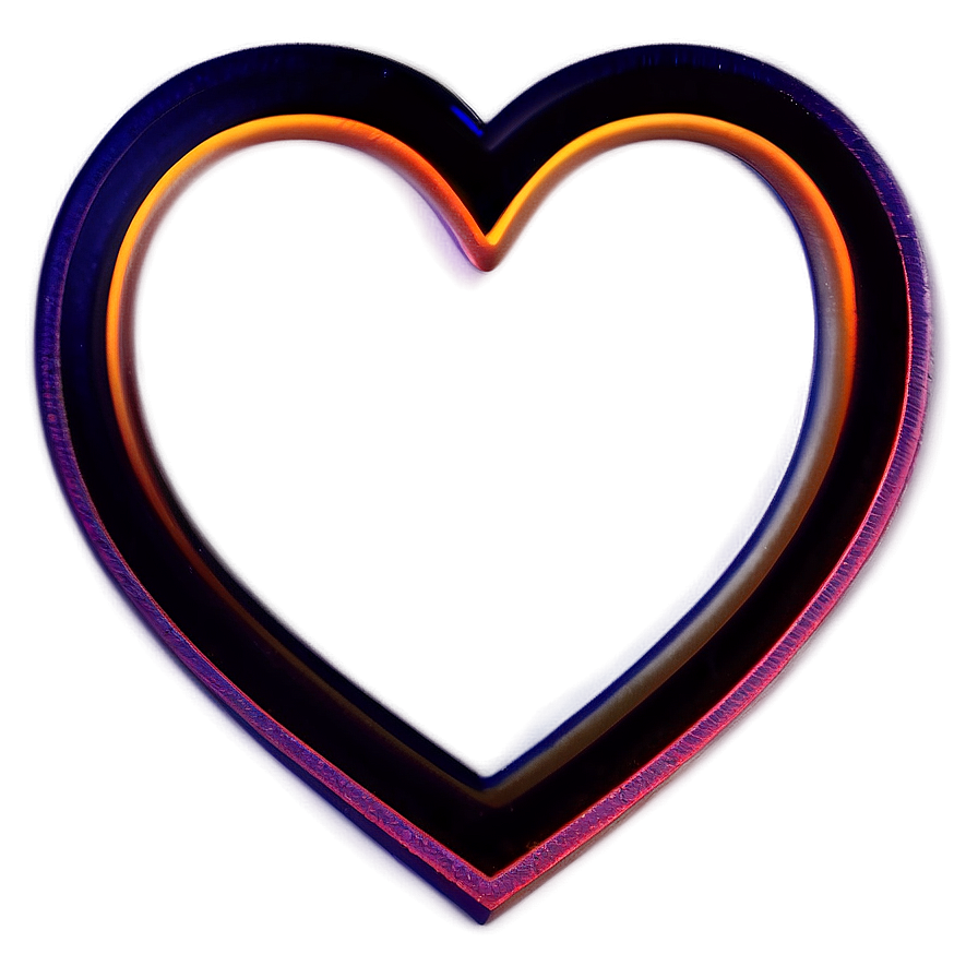 Neon Heart Clipart Glow Png Bfl85 PNG