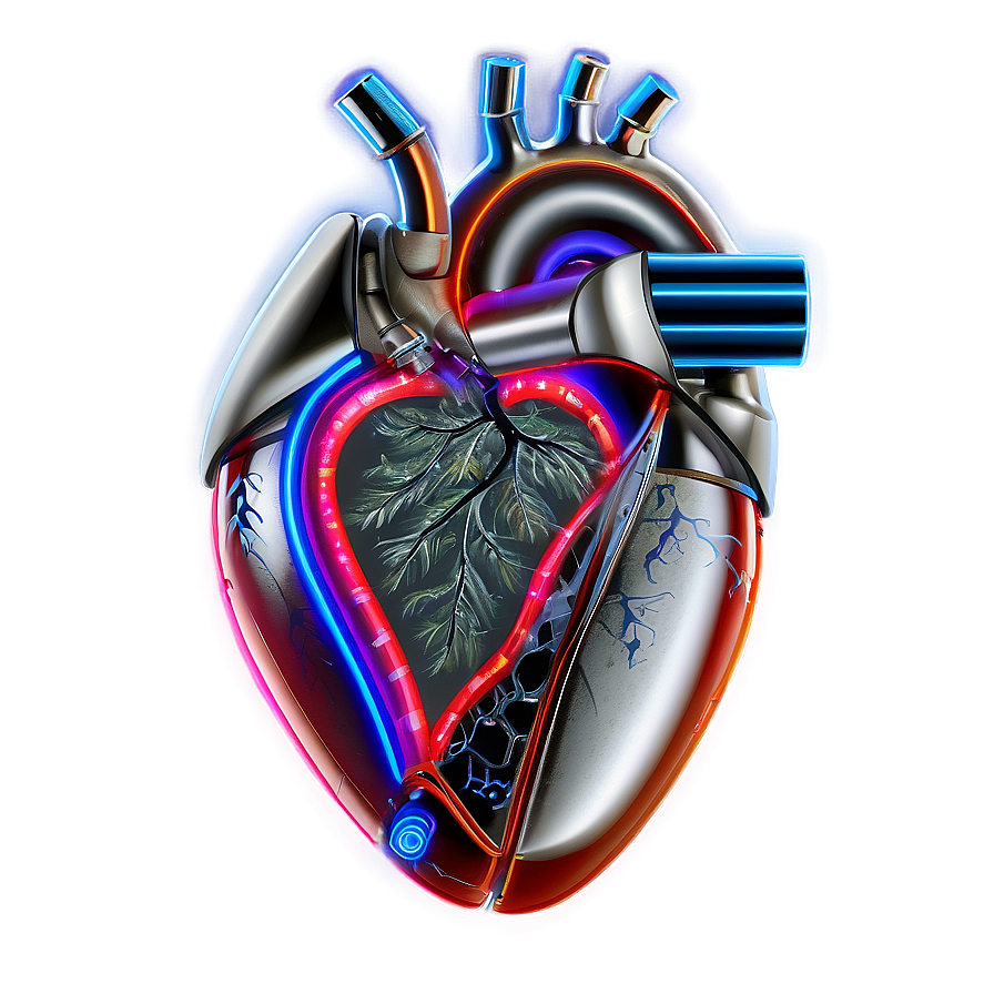 Neon Heart D PNG