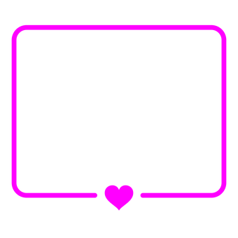 Neon Heart Frame PNG