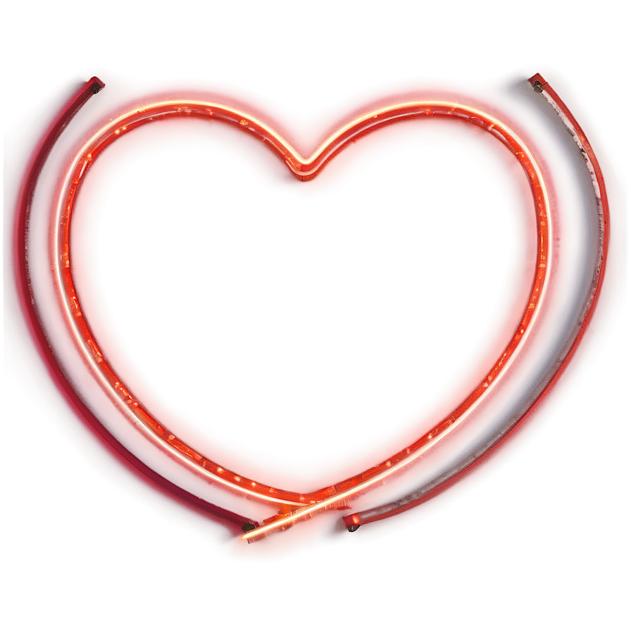 Neon Heart Light Png B PNG