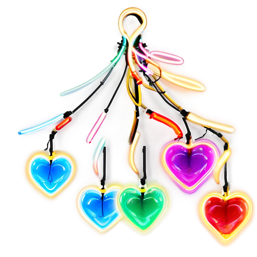 Neon Heart Light Png C PNG