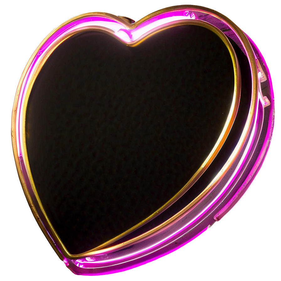 Neon Heart Light Sign Png 06202024 PNG