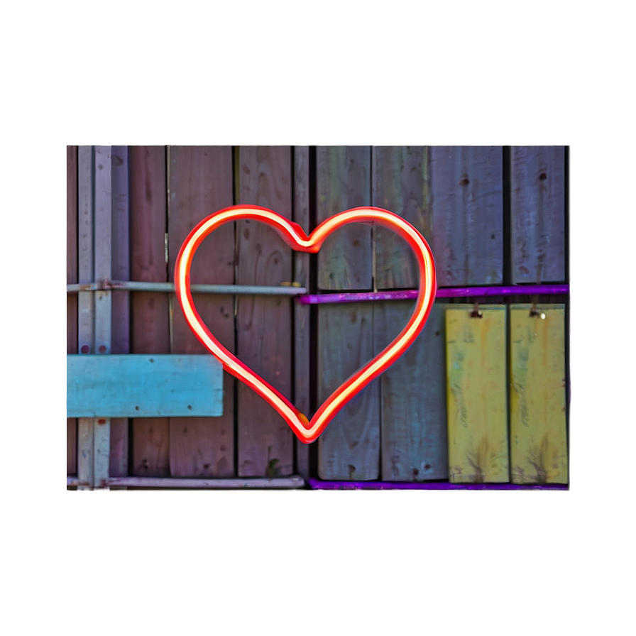 Neon Heart Light Sign Png Pon97 PNG