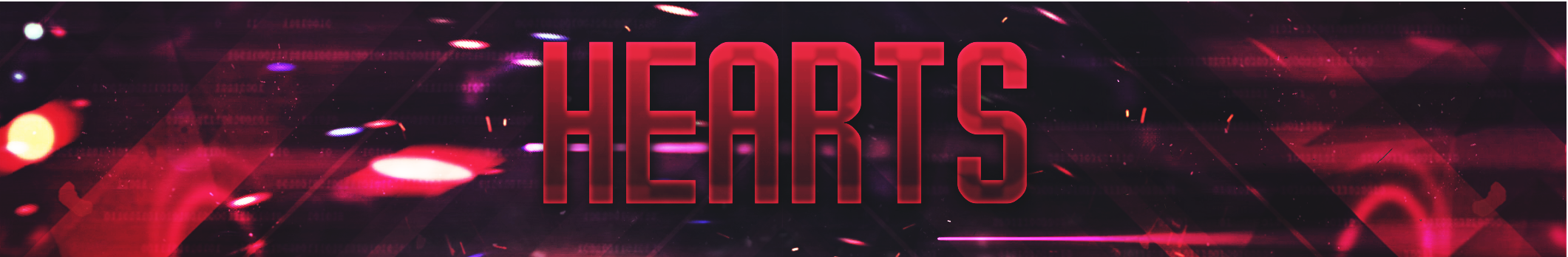 Neon Hearts Banner PNG