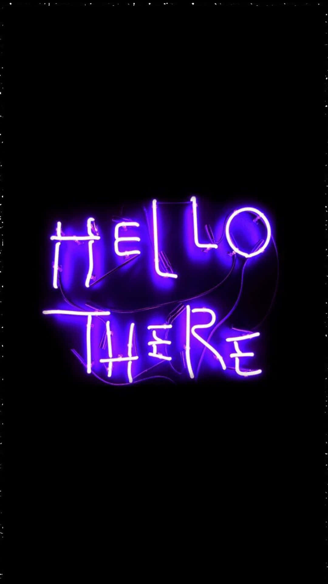 Neon Hello There Signage Wallpaper