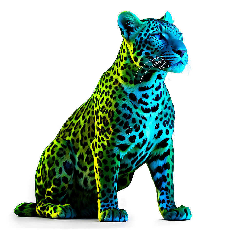 Neon Leopard In Darkness Png Uac62 PNG