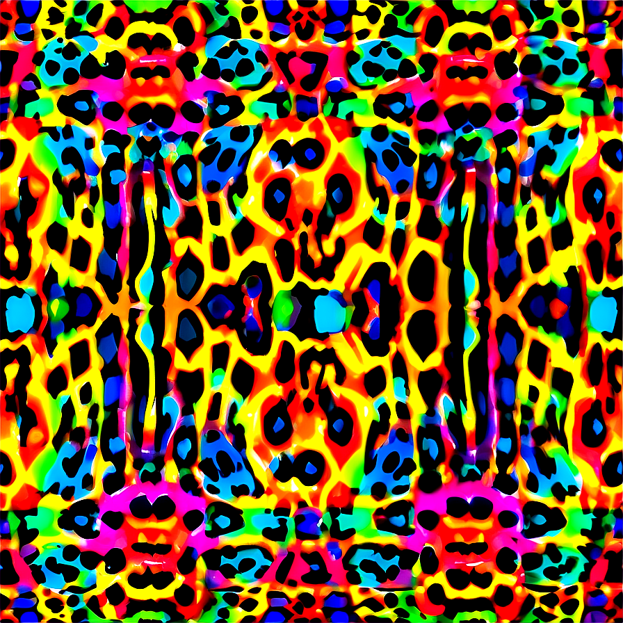 Neon Leopard Pattern Png Eih96 PNG