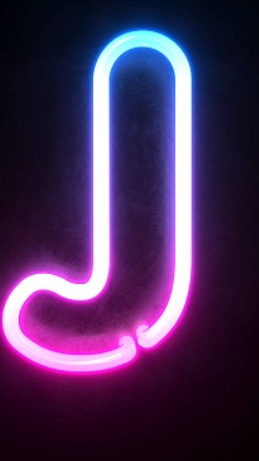 Neon Letter J