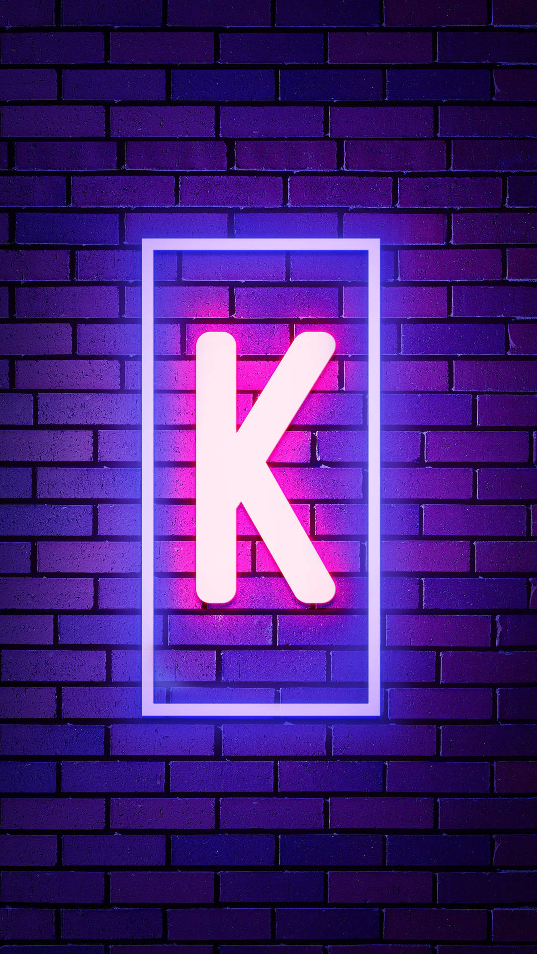 Neon Letter K Wallpaper